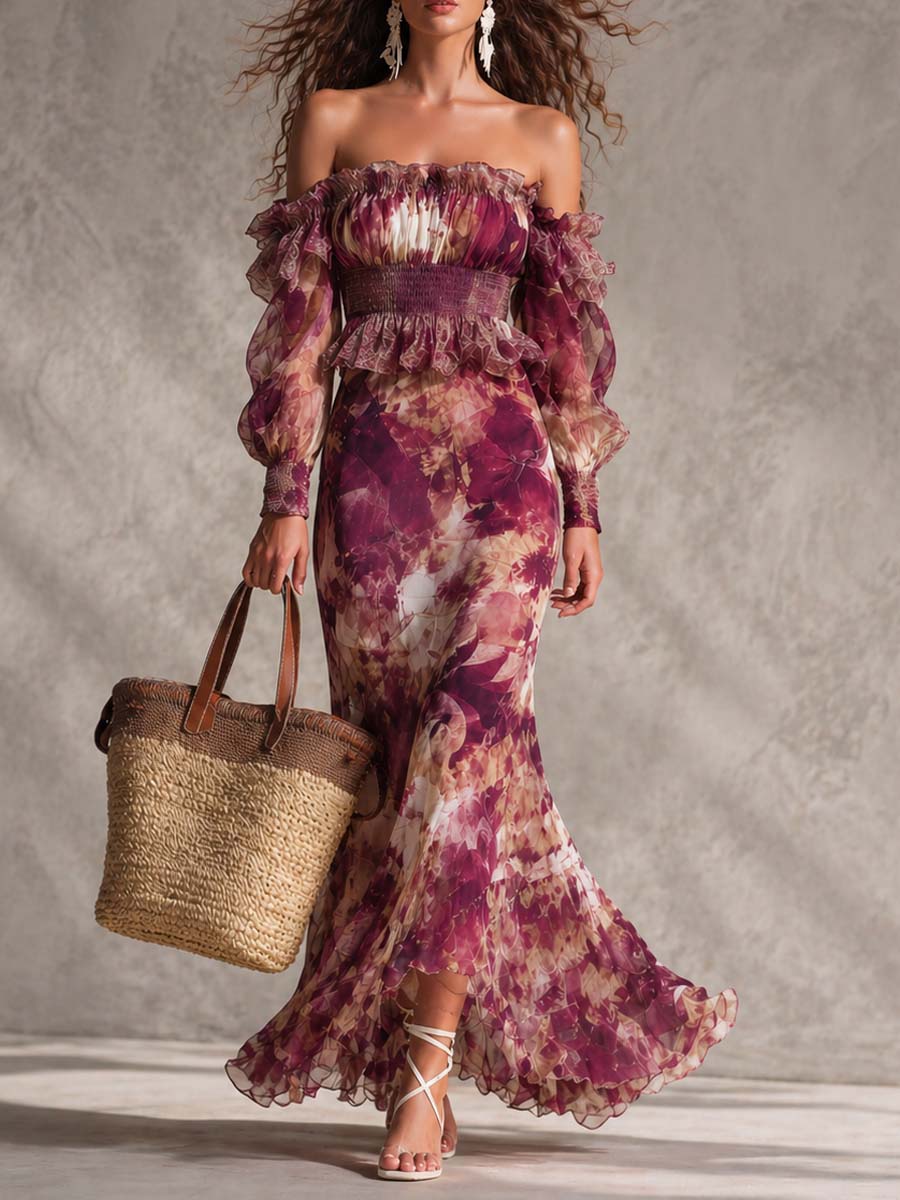 MARCO & BIANCA MILANO | ABITO MAXI ROSA CON SPALLE SCOPERTE DONNA