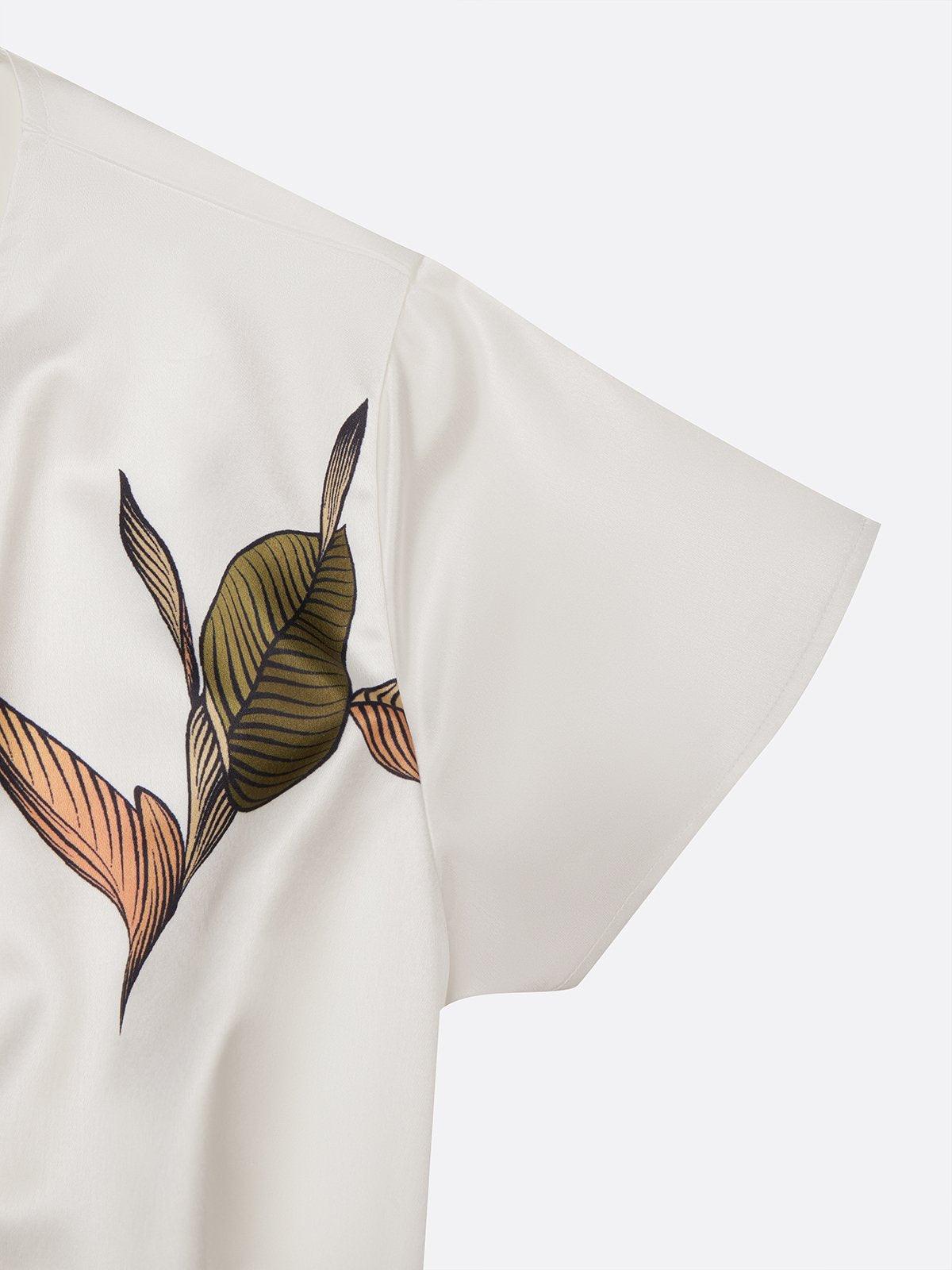 Aura | Abito in Raso Botanico