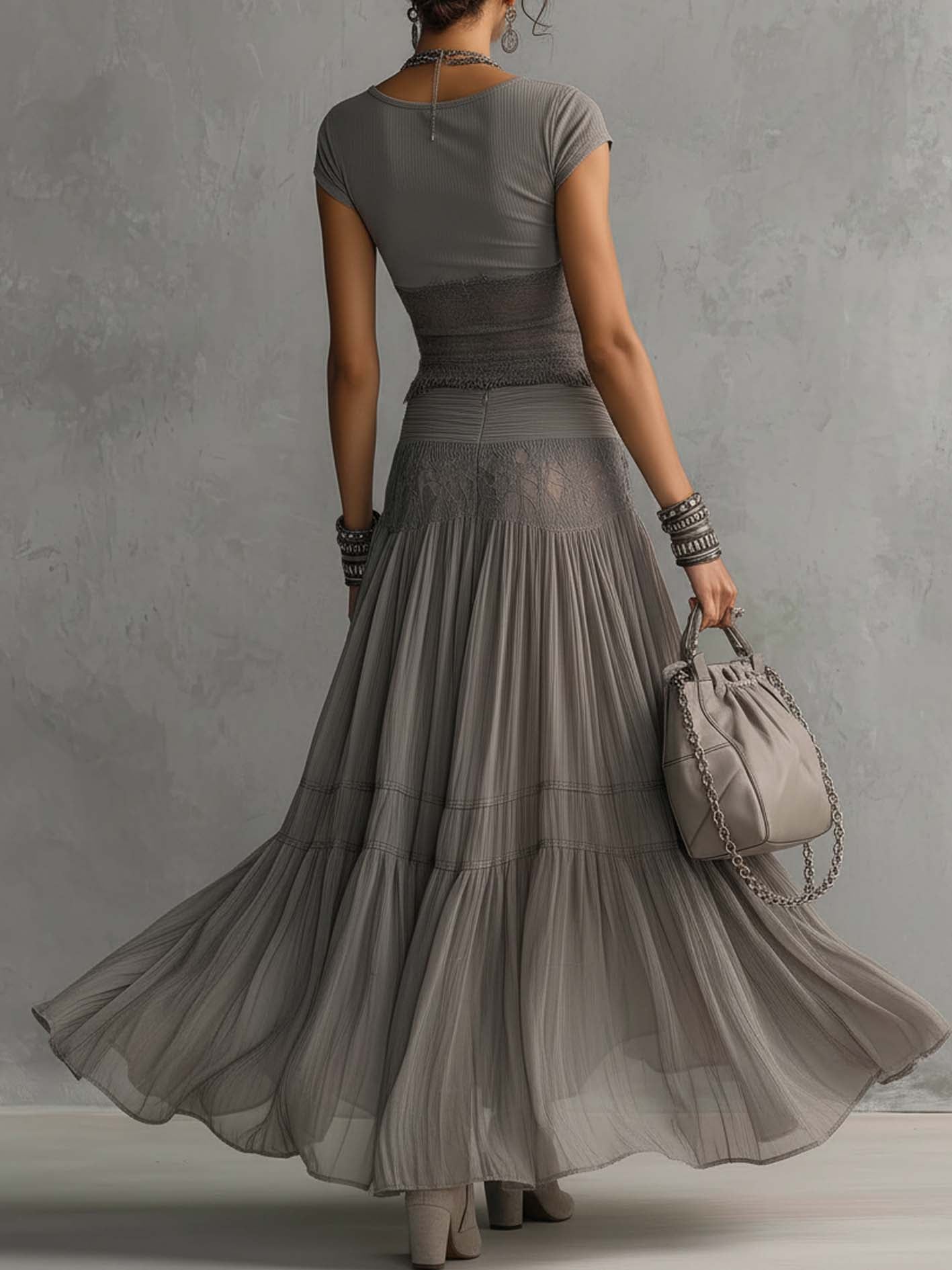 Elena | Completo gonna maxi e top