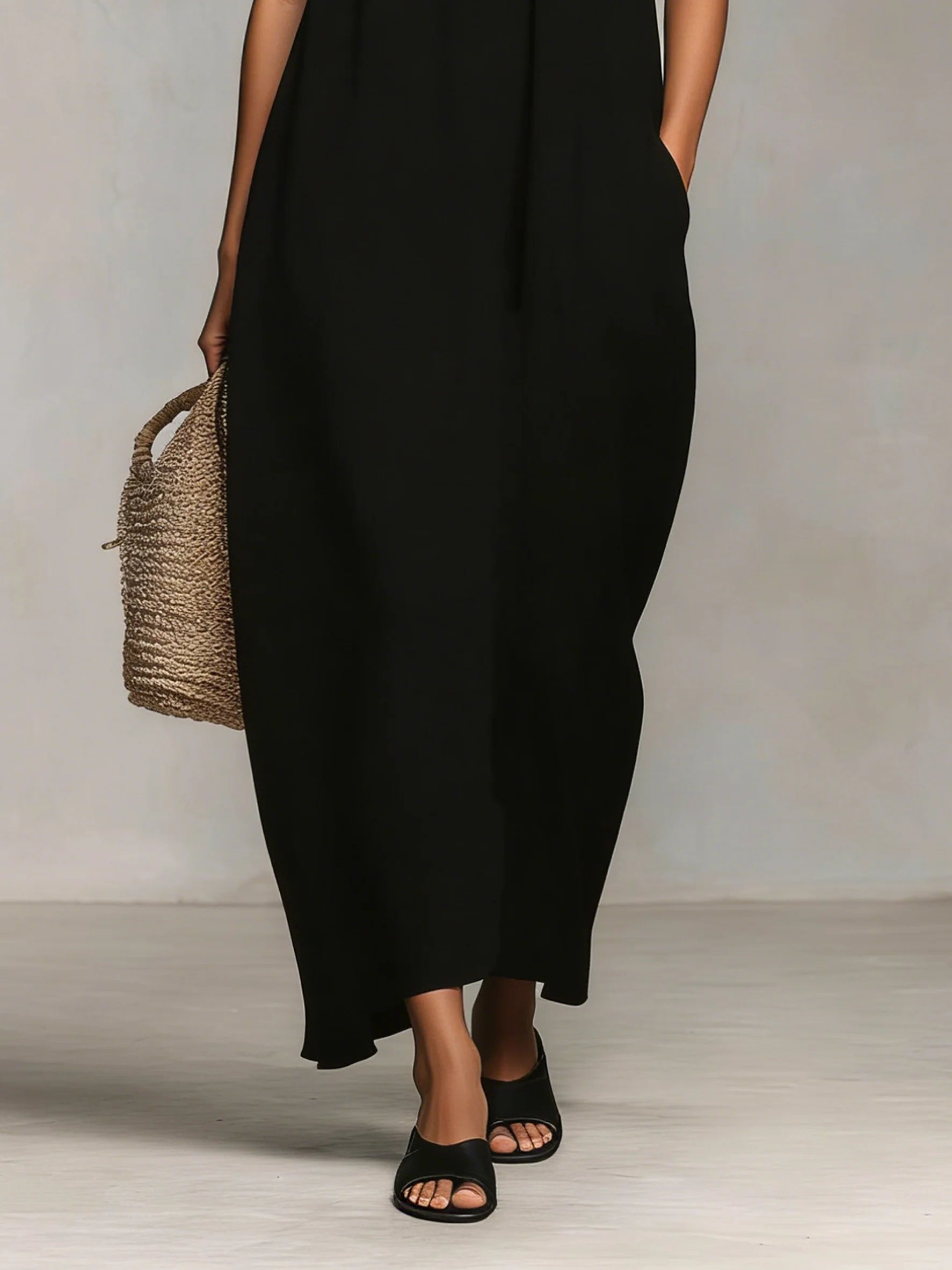 MARCO & BIANCA MILANO | MIRELLE ABITO MAXI CON BLOCCHI DI COLORE E SPALLINE SOTTILI DONNA