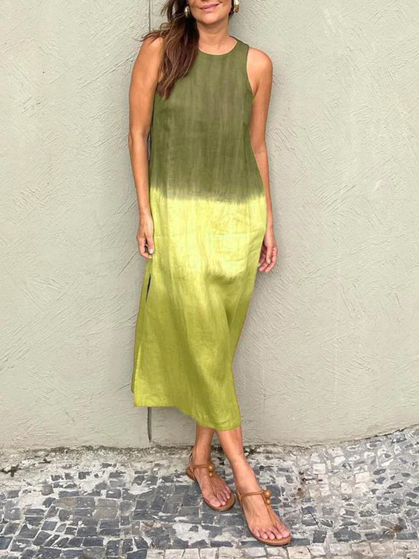 MARCO & BIANCA MILANO | MARÍA ABITO MAXI FLUIDO SFUMATURA ELEGANTE DONNA