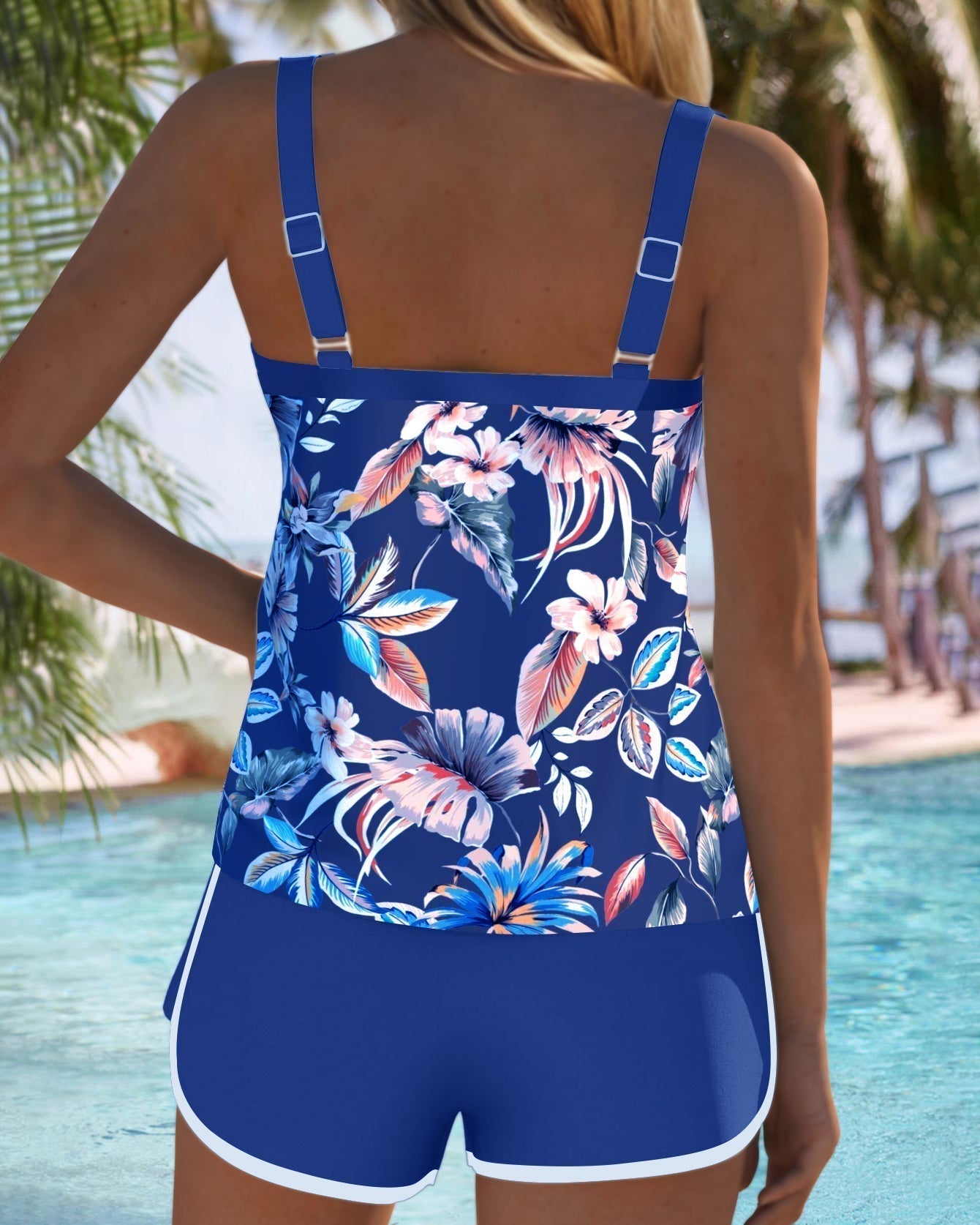 Imke | Top Tankini Stampato Senza Maniche a U