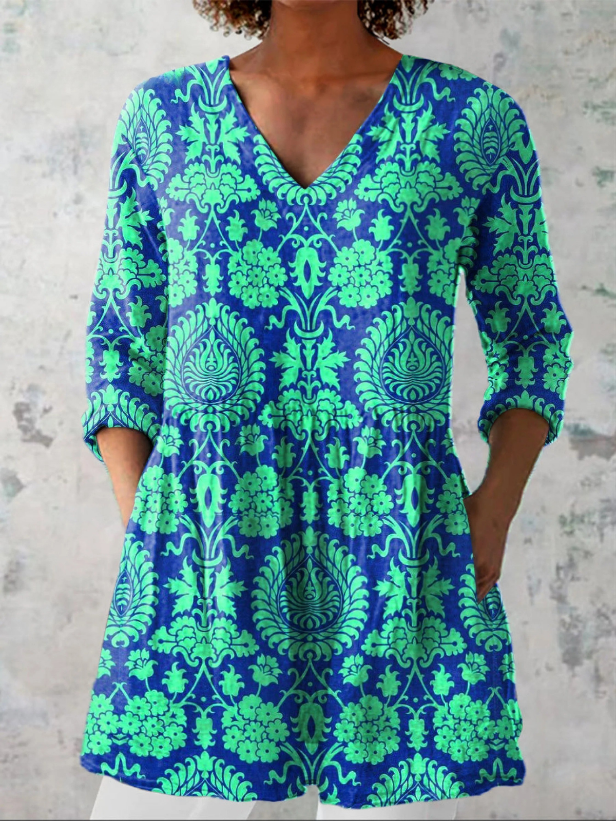 Ines | Blusa lunga con scollo a V