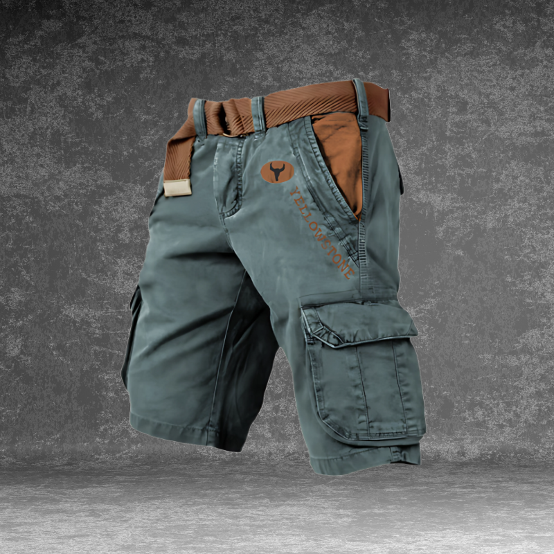MARCO & BIANCA MILANO | PANTALONCINI CARGO NERI MULTITASCA UOMO