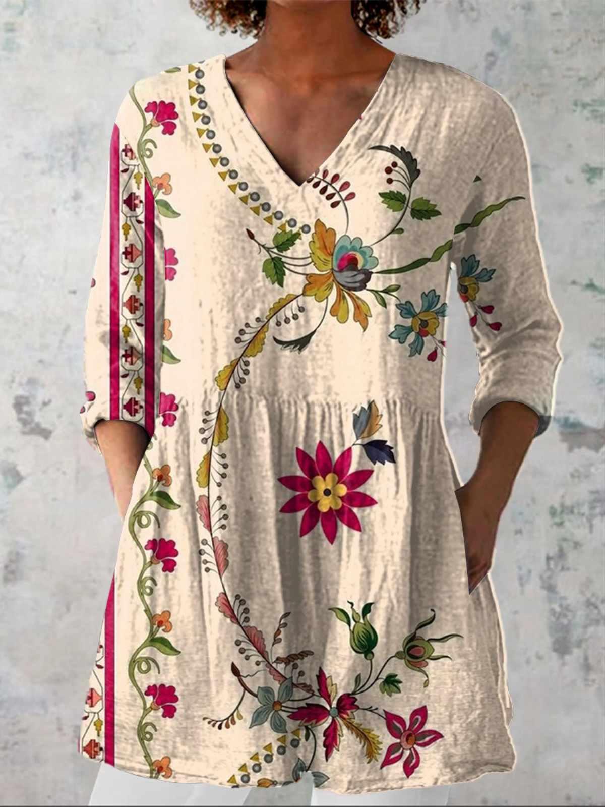 Clara | Blusa lunga con scollo a V