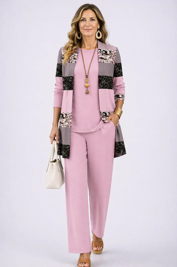 MARCO & BIANCA MILANO | COMPLETO KIMONO ROSA CORALLO DONNA