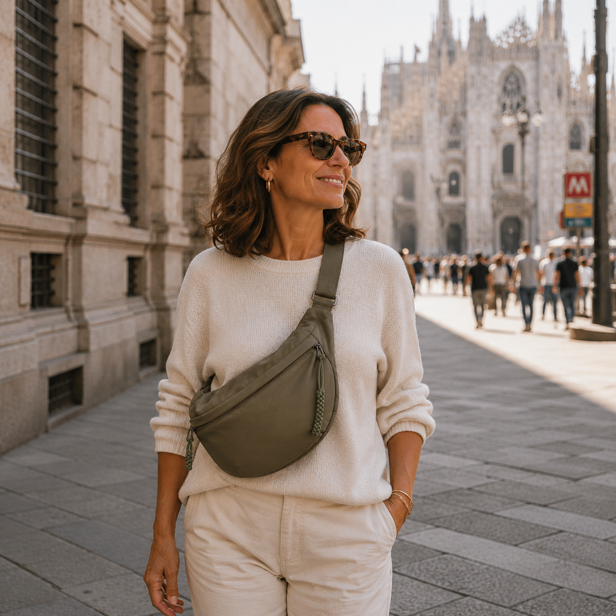 MARCO & BIANCA MILANO | BORSA A SPALLA VERDE OLIVA DONNA