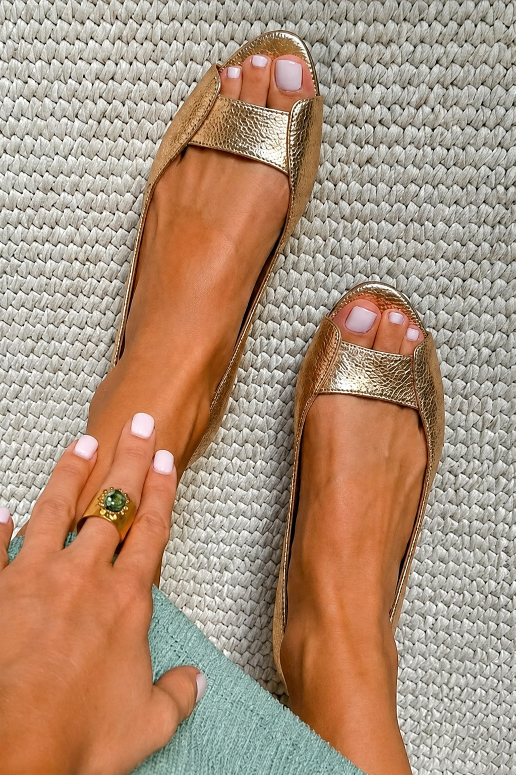 MARCO & BIANCA MILANO | ADELINA SANDALI DORATI COMFORT CHIC