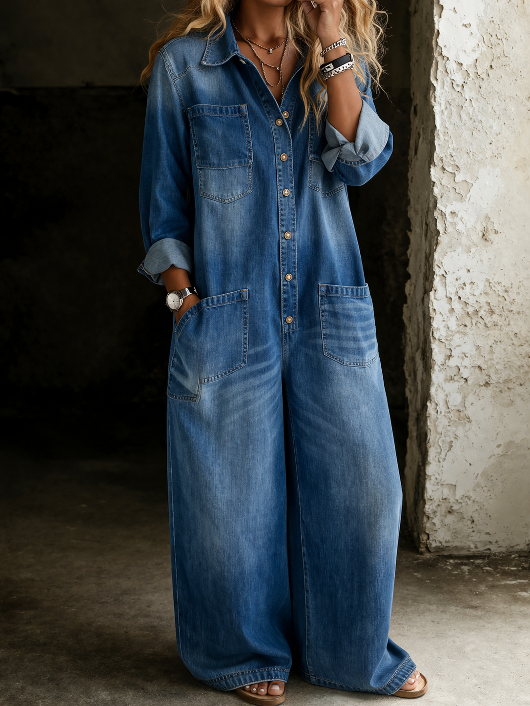 MARCO & BIANCA MILANO | LENA SALOPETTE CASUAL IN DENIM DONNA