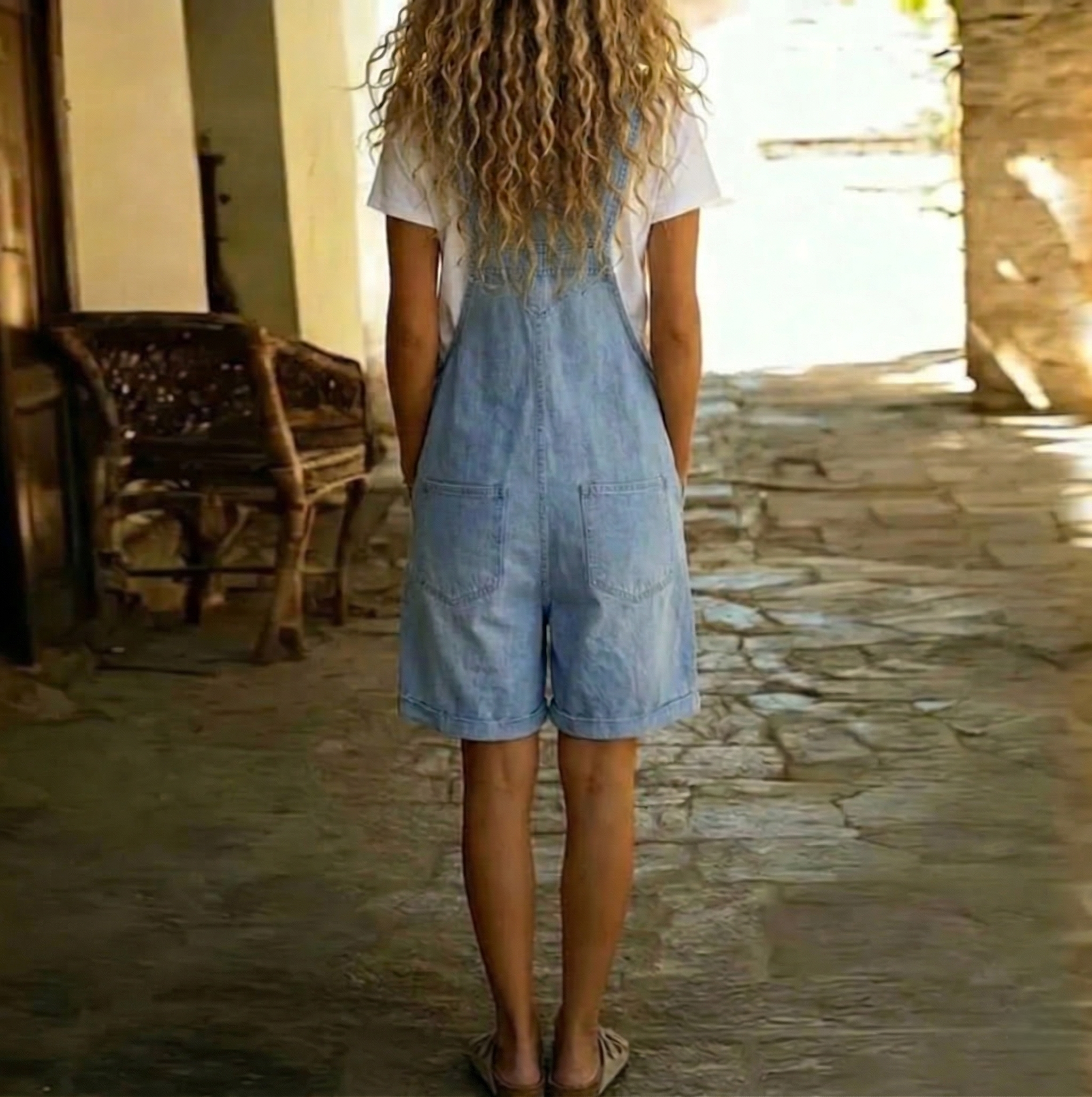 MARCO & BIANCA MILANO | CLARA SALOPETTE IN DENIM EFFETTO VINTAGE DONNA