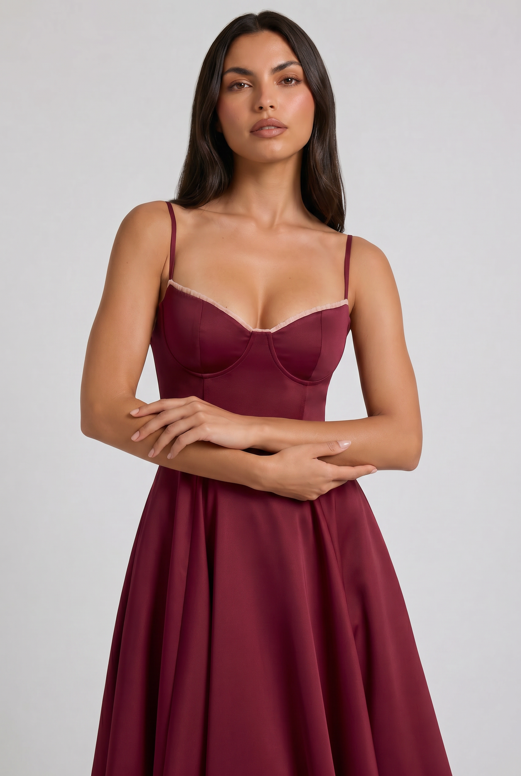 MARCO & BIANCA MILANO | ABITO MIDI BORDEAUX SELENE DONNA