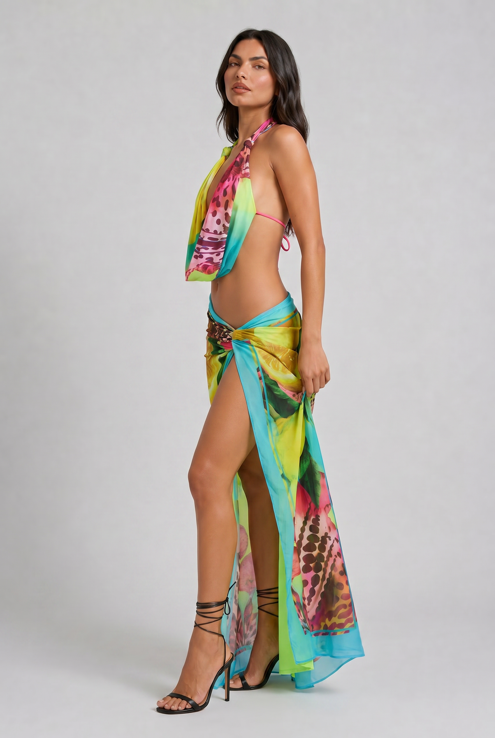 MARCO & BIANCA MILANO | MAXI ABITO TROPICALE AMANDA DONNA