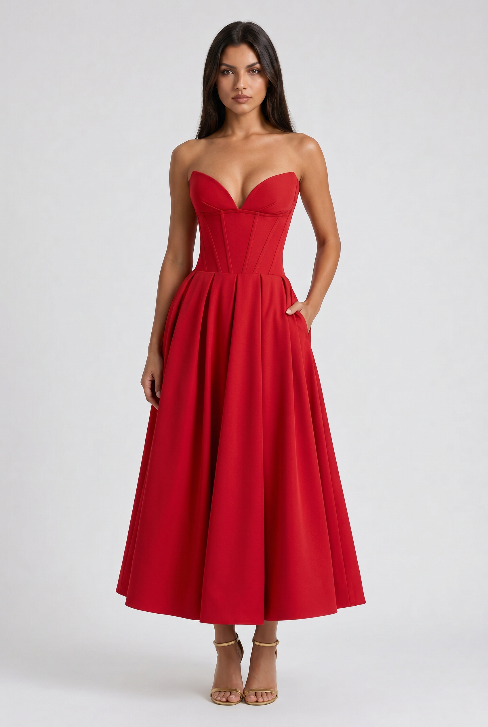 MARCO & BIANCA MILANO | ABITO ROSSO AMALFI DONNA