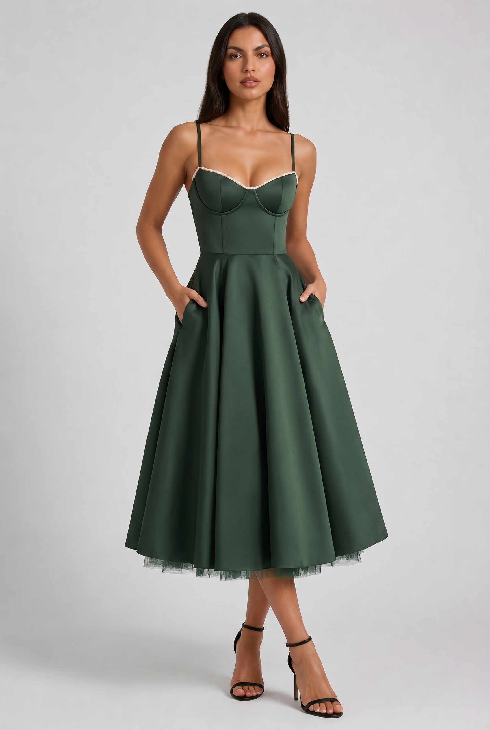 MARCO & BIANCA MILANO | ABITO MIDI VERDE SELENE DONNA