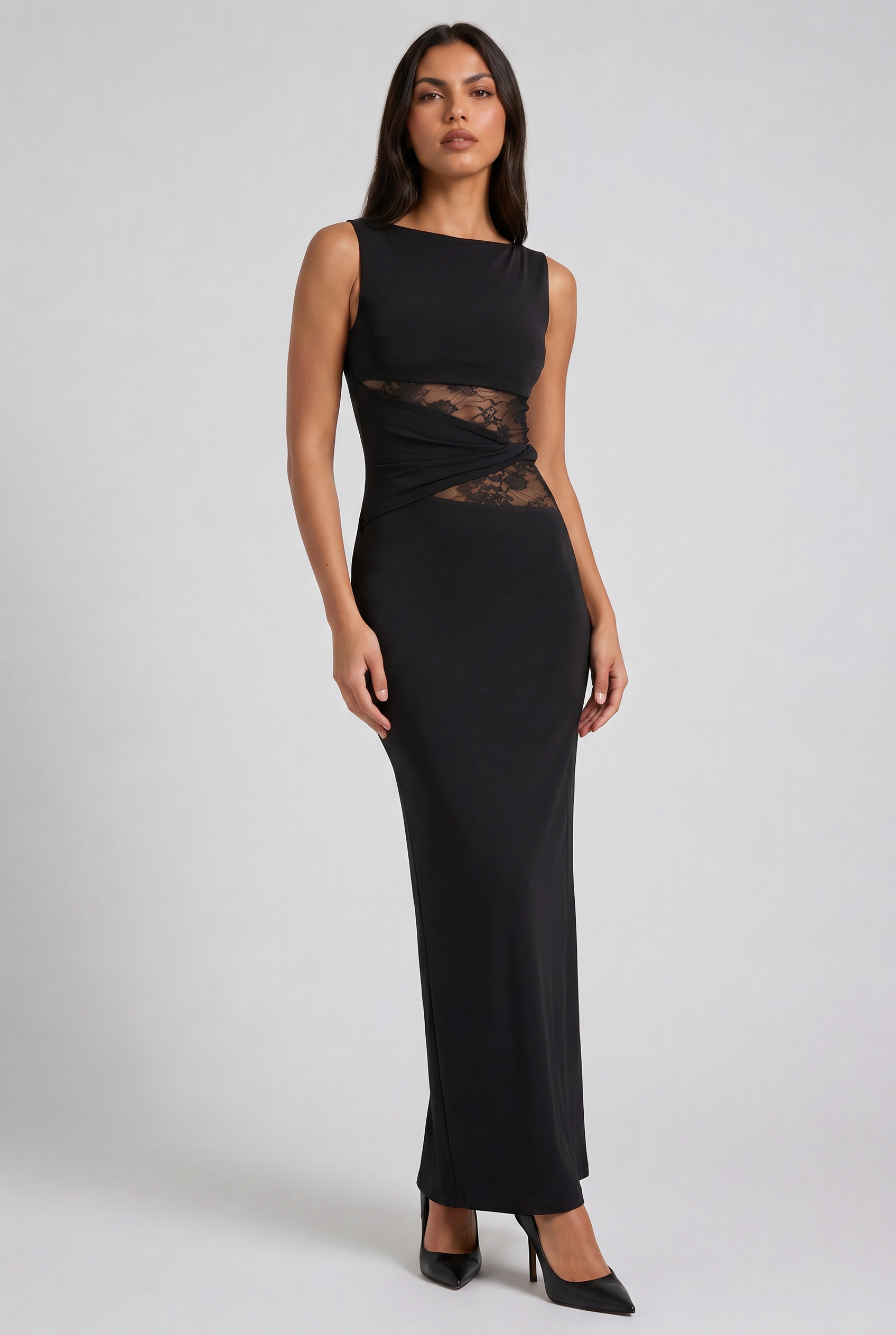 MARCO & BIANCA MILANO | ABITO LUNGO NERO EMMA DONNA