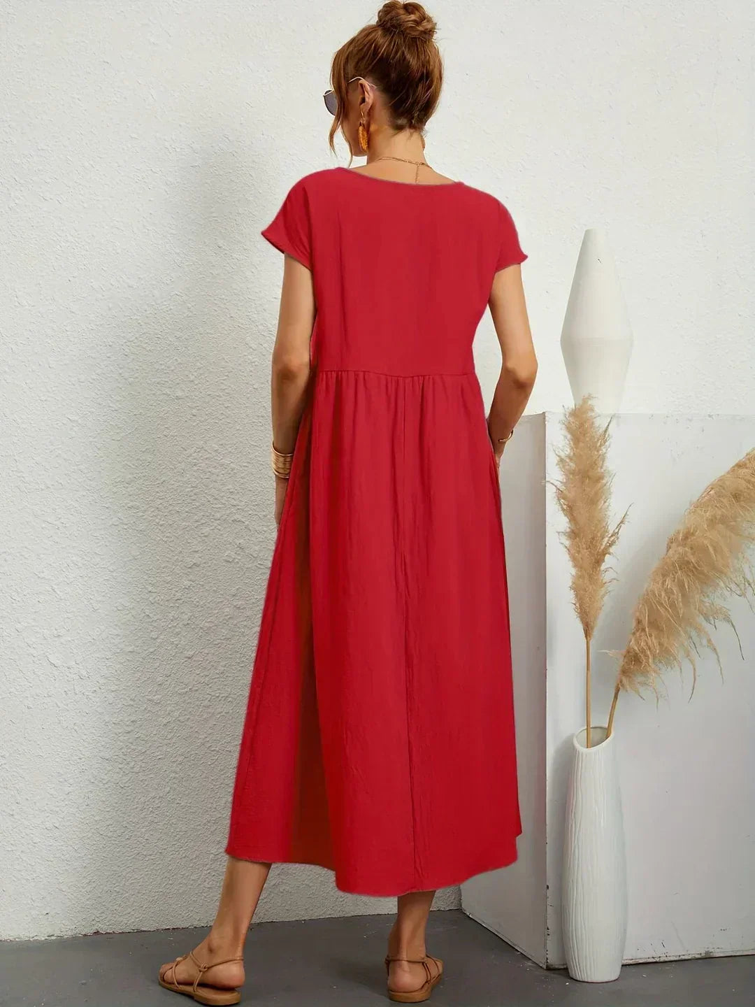 MARCO & BIANCA MILANO | CATALINA ABITO MIDI FLUIDO IN COTONE E SETA DONNA