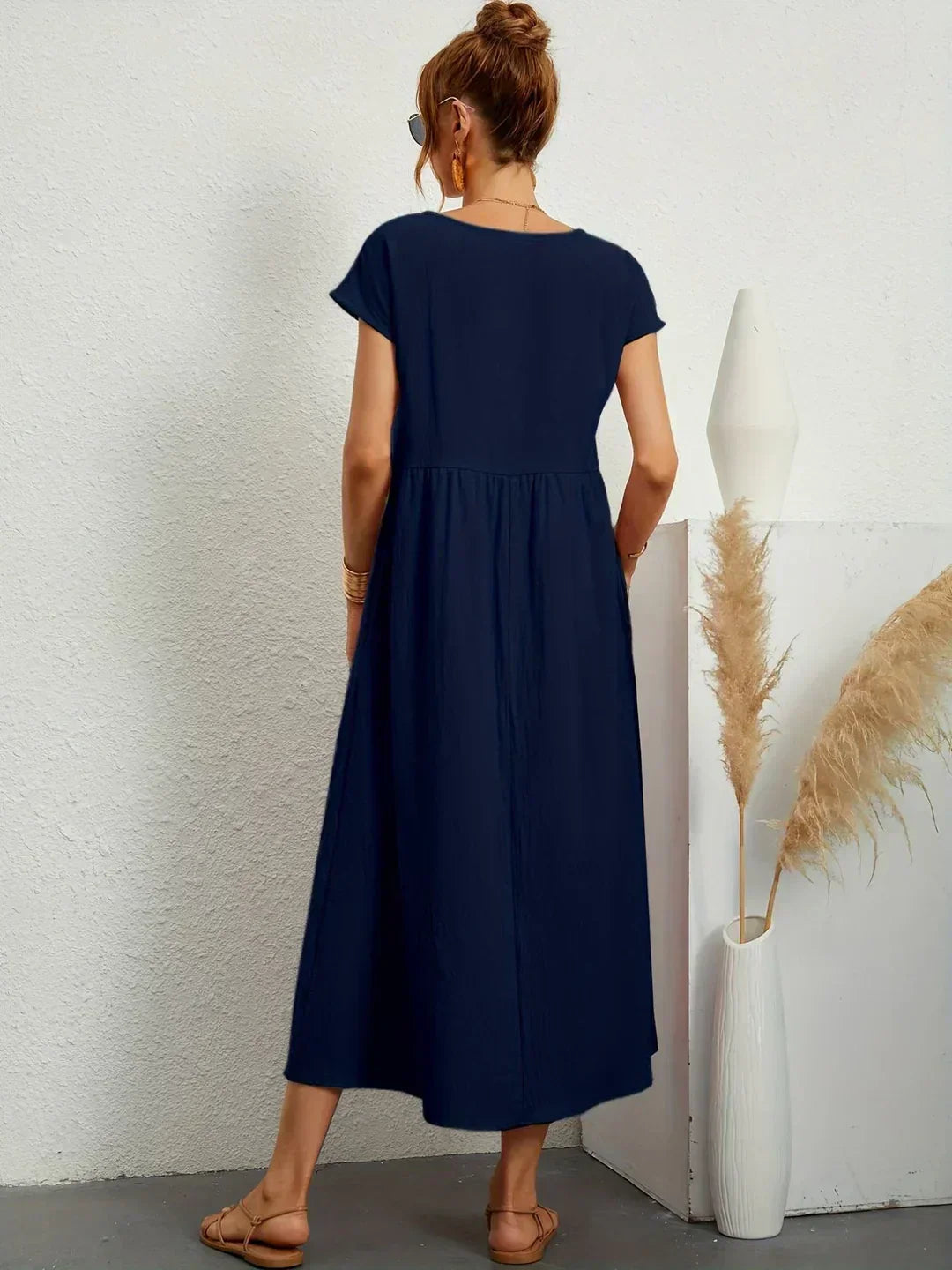 MARCO & BIANCA MILANO | CATALINA ABITO MIDI FLUIDO IN COTONE E SETA DONNA