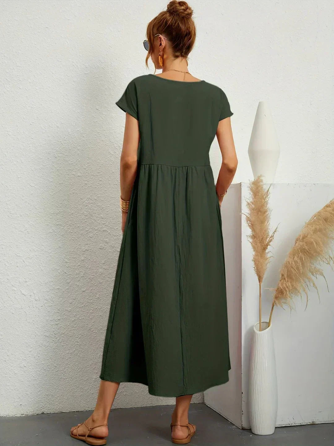 MARCO & BIANCA MILANO | CATALINA ABITO MIDI FLUIDO IN COTONE E SETA DONNA