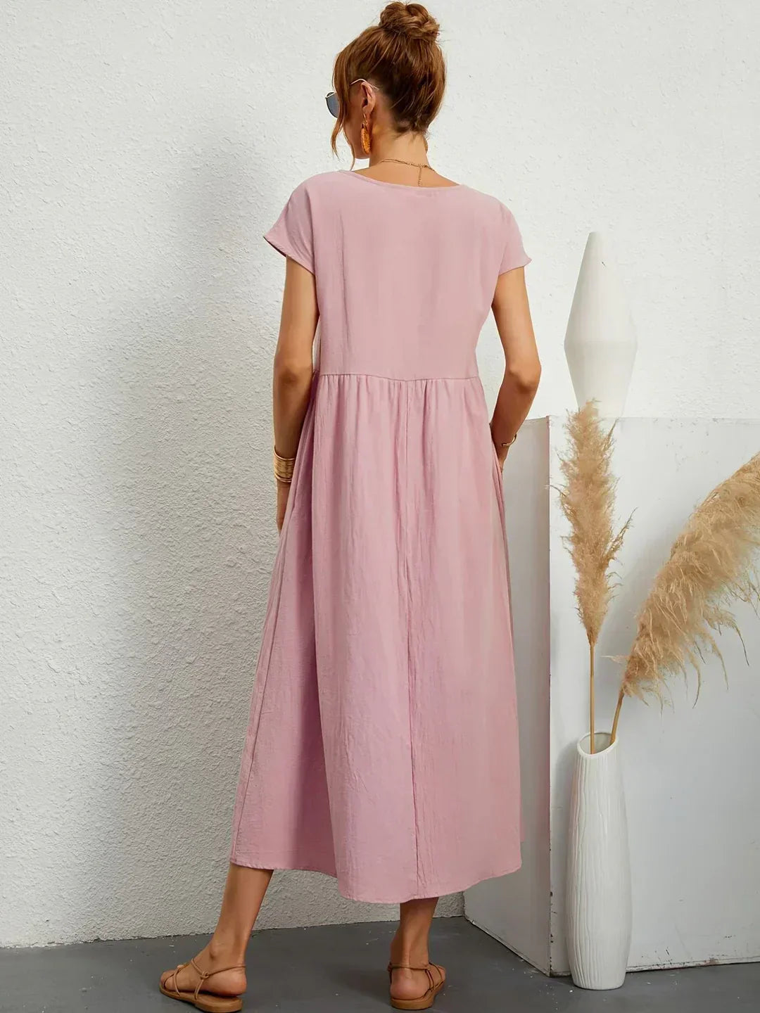 MARCO & BIANCA MILANO | CATALINA ABITO MIDI FLUIDO IN COTONE E SETA DONNA