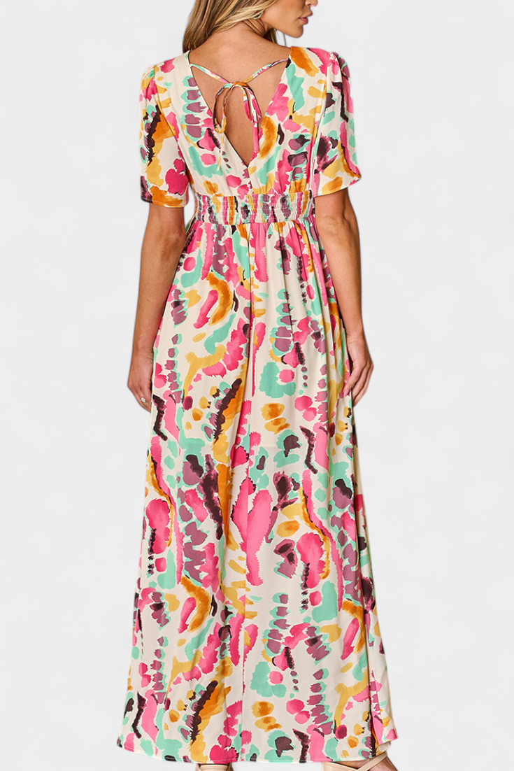 Yuki | Abito Tie-Dye con scollo a V