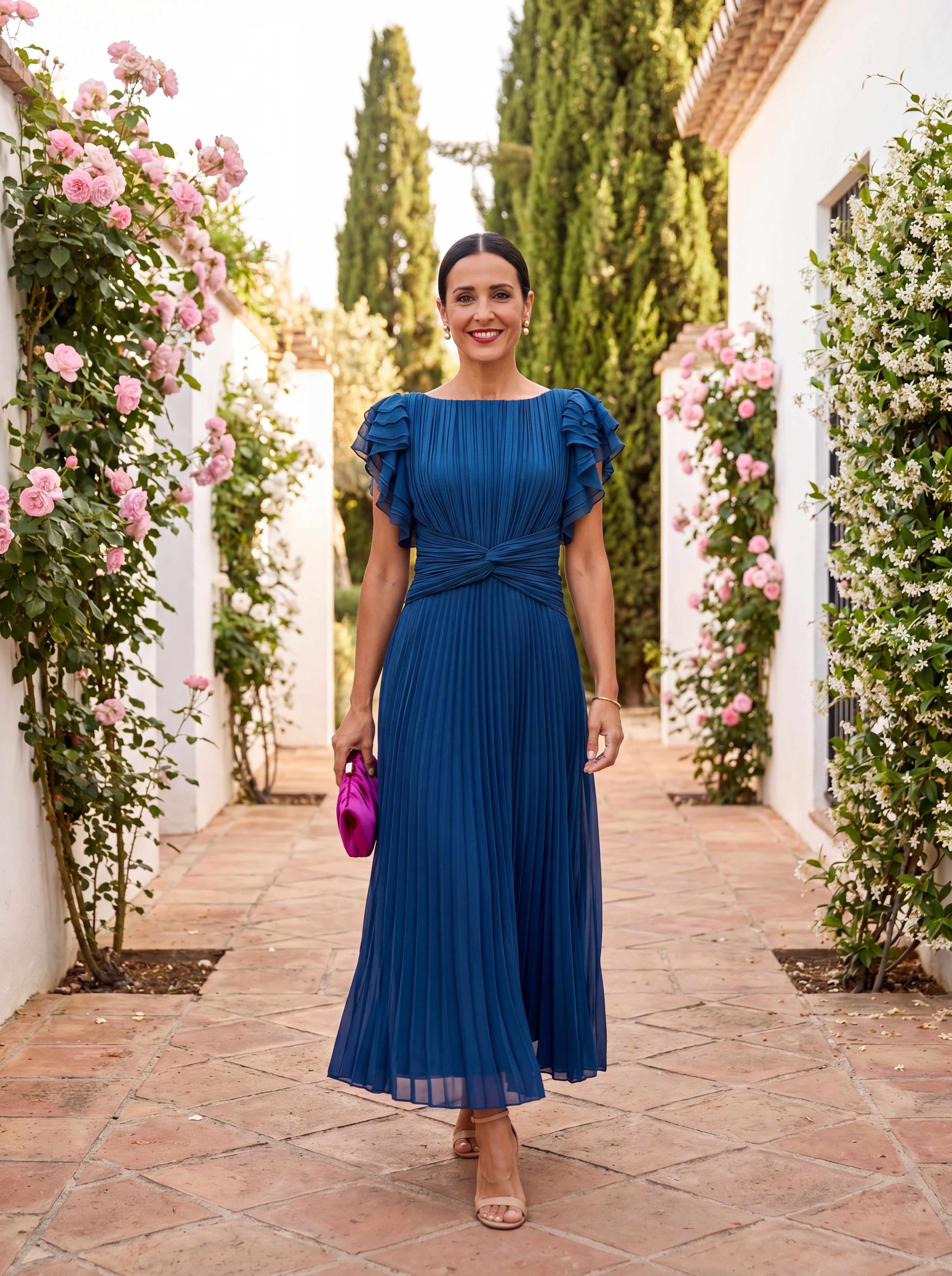 MARCO & BIANCA MILANO | PALOMA ABITO MAXI PLISSETTATO DA CERIMONIA DONNA
