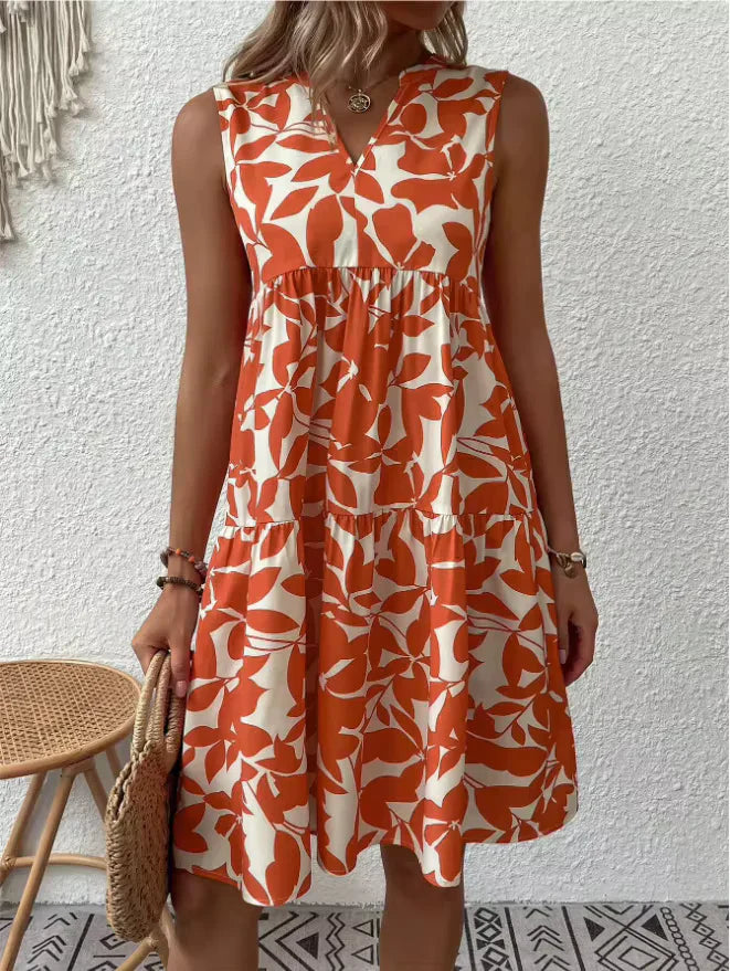 Jana™ | Abito smanicato con stampa floreale