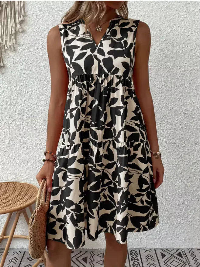Jana™ | Abito smanicato con stampa floreale