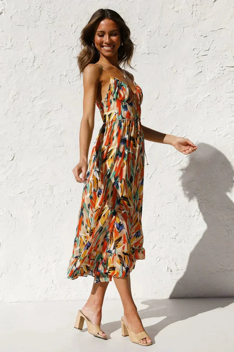 GABRIELLA | Bedrucktes Sommerkleid mit frischem Komfort und sonnigem Stil