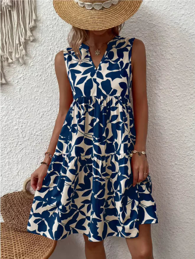 Jana™ | Abito smanicato con stampa floreale