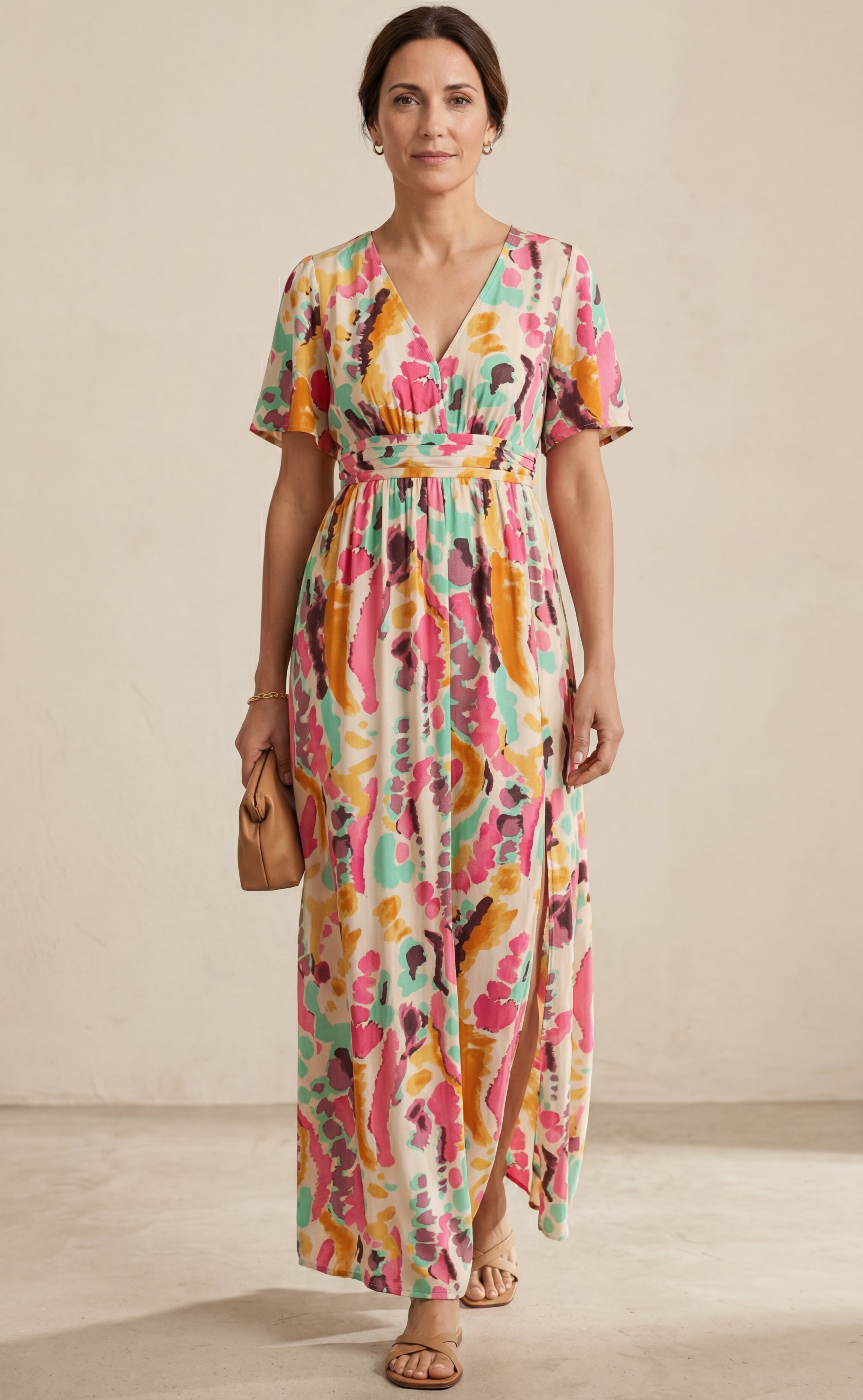 Yuki | Abito Tie-Dye con scollo a V