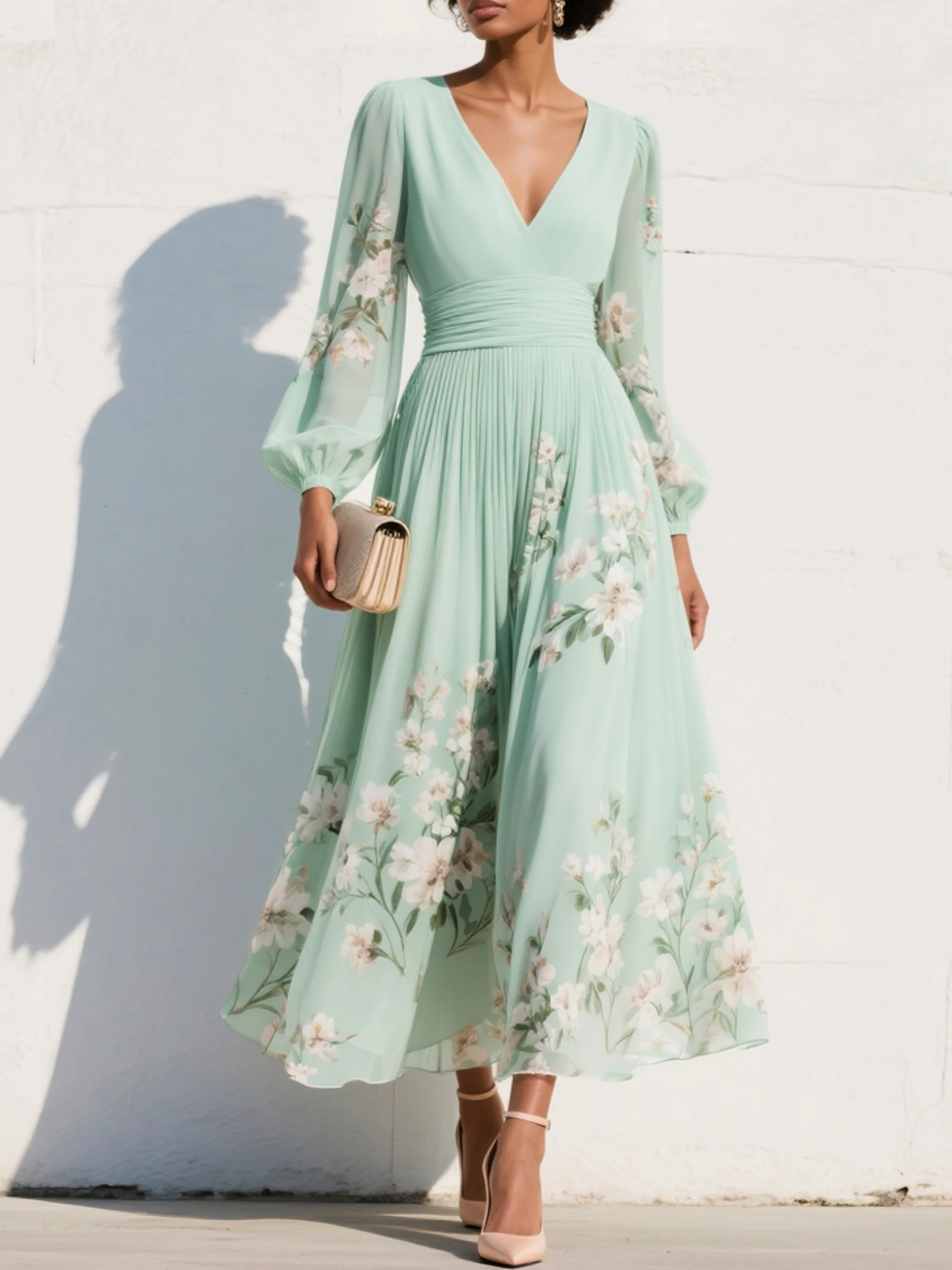 Coral | Abito maxi