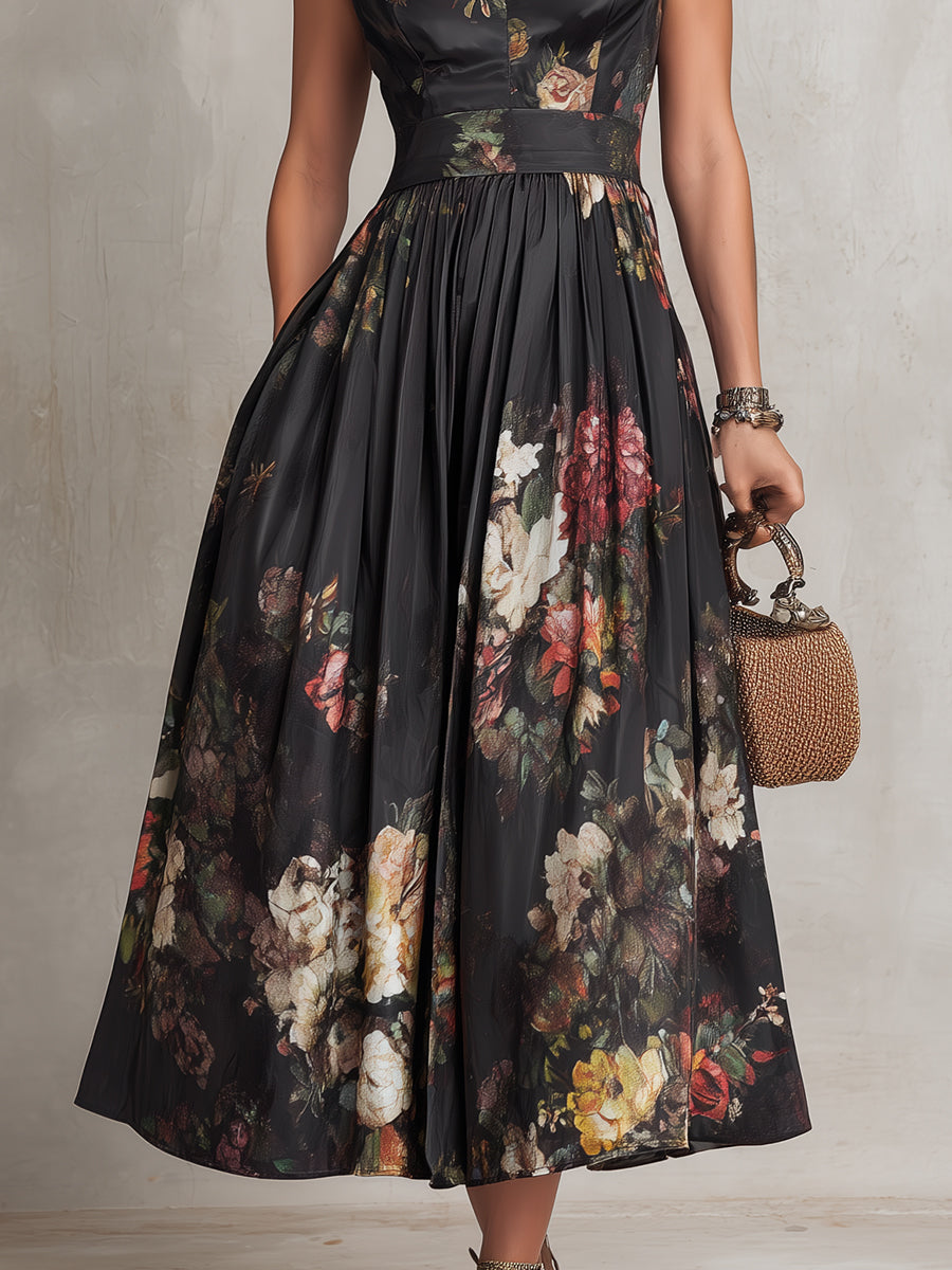 MARCO & BIANCA MILANO | ABITO MIDI IN SATIN NERO DONNA