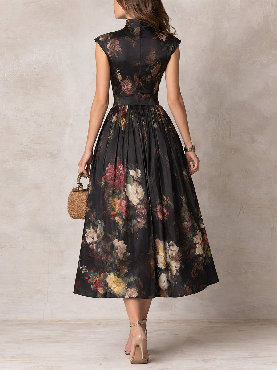 MARCO & BIANCA MILANO | ABITO MIDI IN SATIN NERO DONNA