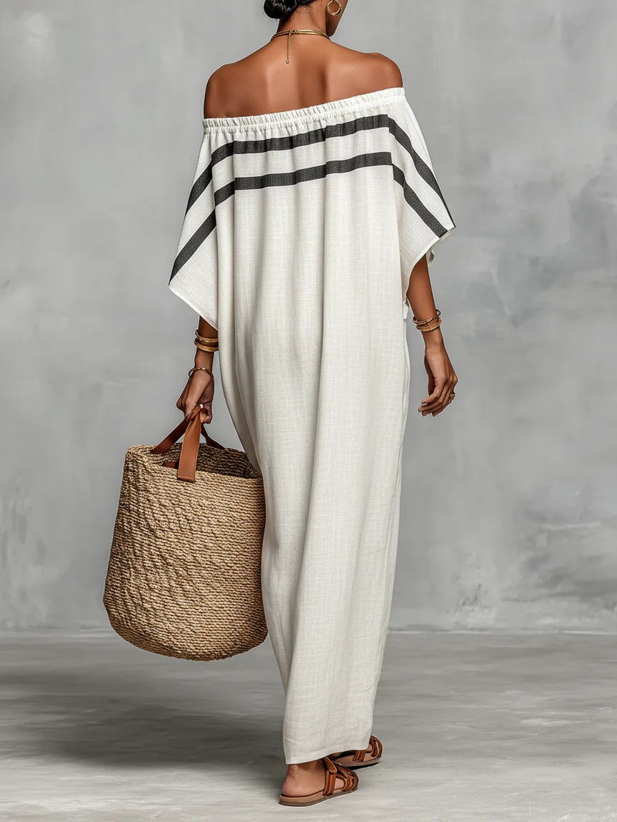MARCO & BIANCA MILANO | AVELINE ABITO MAXI OFF-SHOULDER CON MANICHE A SBUFFO DONNA