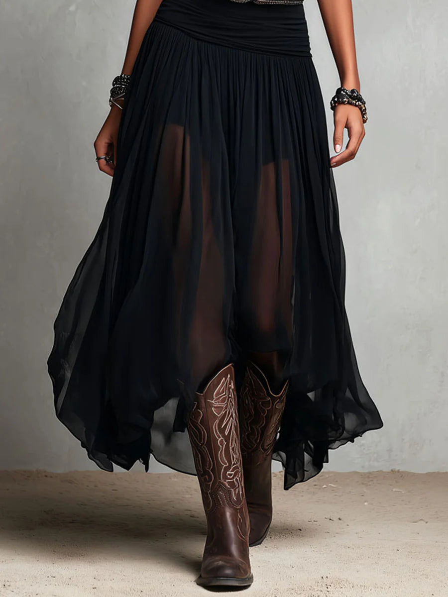 MARCO & BIANCA MILANO | COMPLETO NERO CON GONNA IN TULLE DONNA