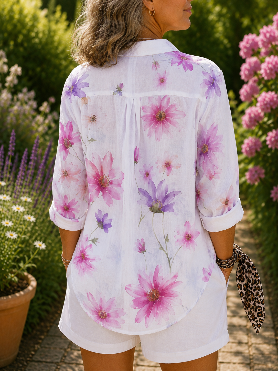 MARCO & BIANCA MILANO | BLUSA ARTISTICA VIBRANTE CON ABBOTTONATURA DONNA