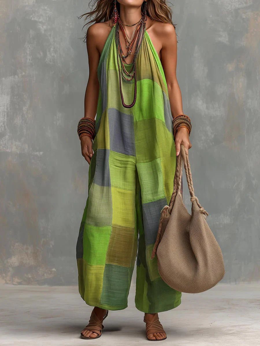 Bohemian Patchwork Jumpsuit™ – Freschezza e libertà con uno stile artistico e unico.