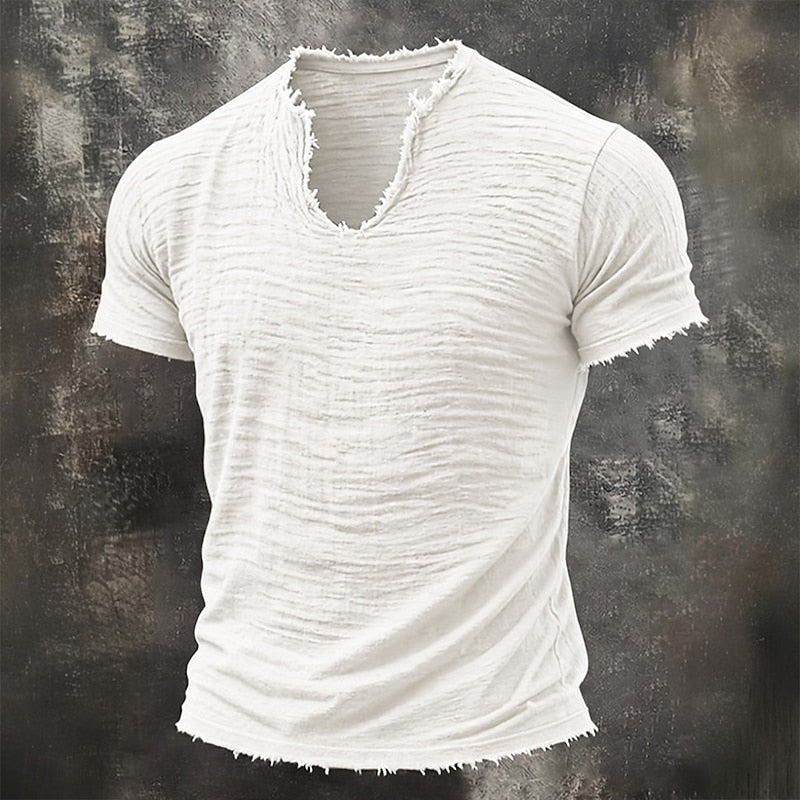MARCO & BIANCA MILANO | T-SHIRT VINTAGE CON SCOLLO A V UOMO