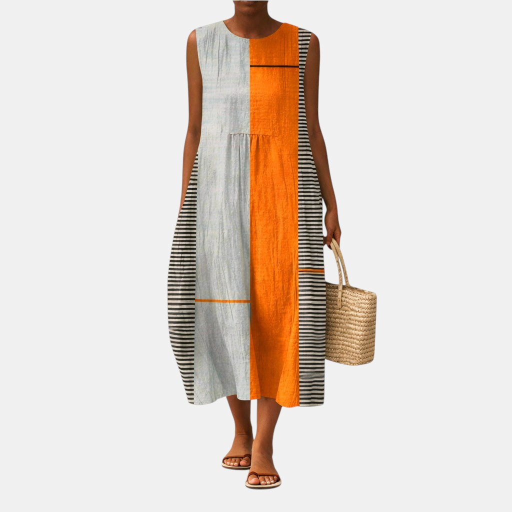 MARCO & BIANCA MILANO | ABITO MIDI ARANCIONE QUOTIDIANO DONNA