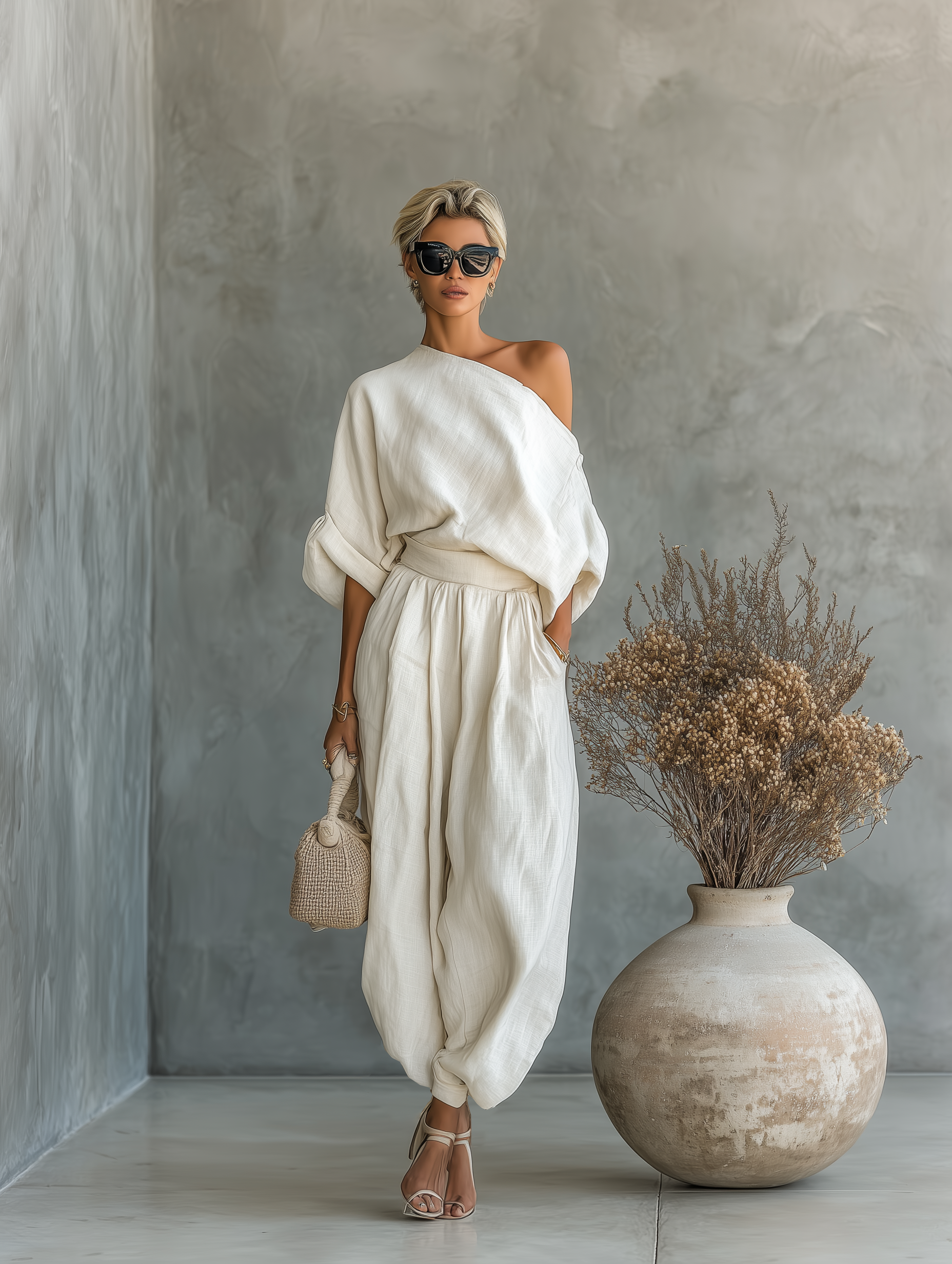 Lisa | Completo Top Off-Shoulder e Pantaloni Aderenti
