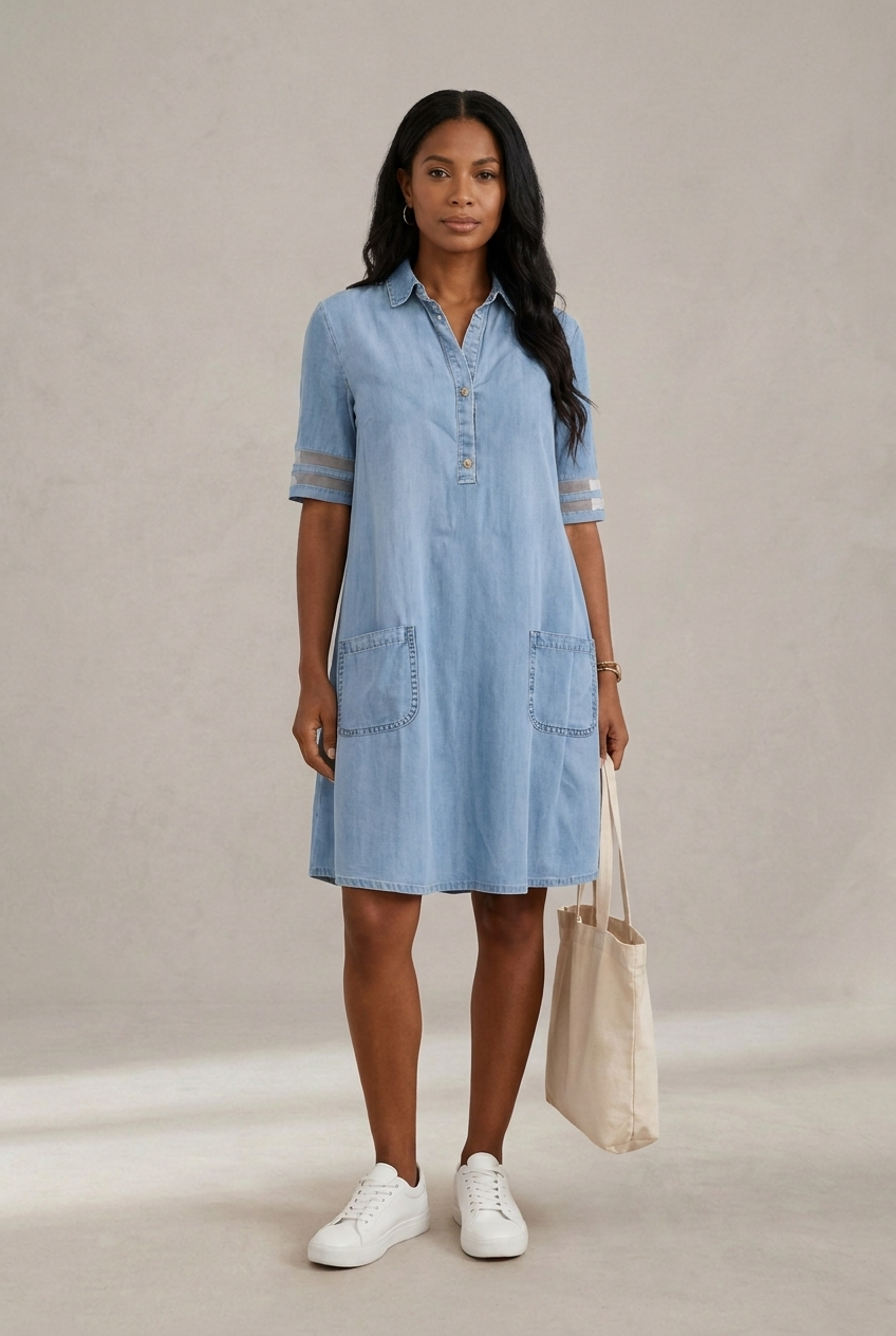 Brittany | Abito in denim che valorizza la figura