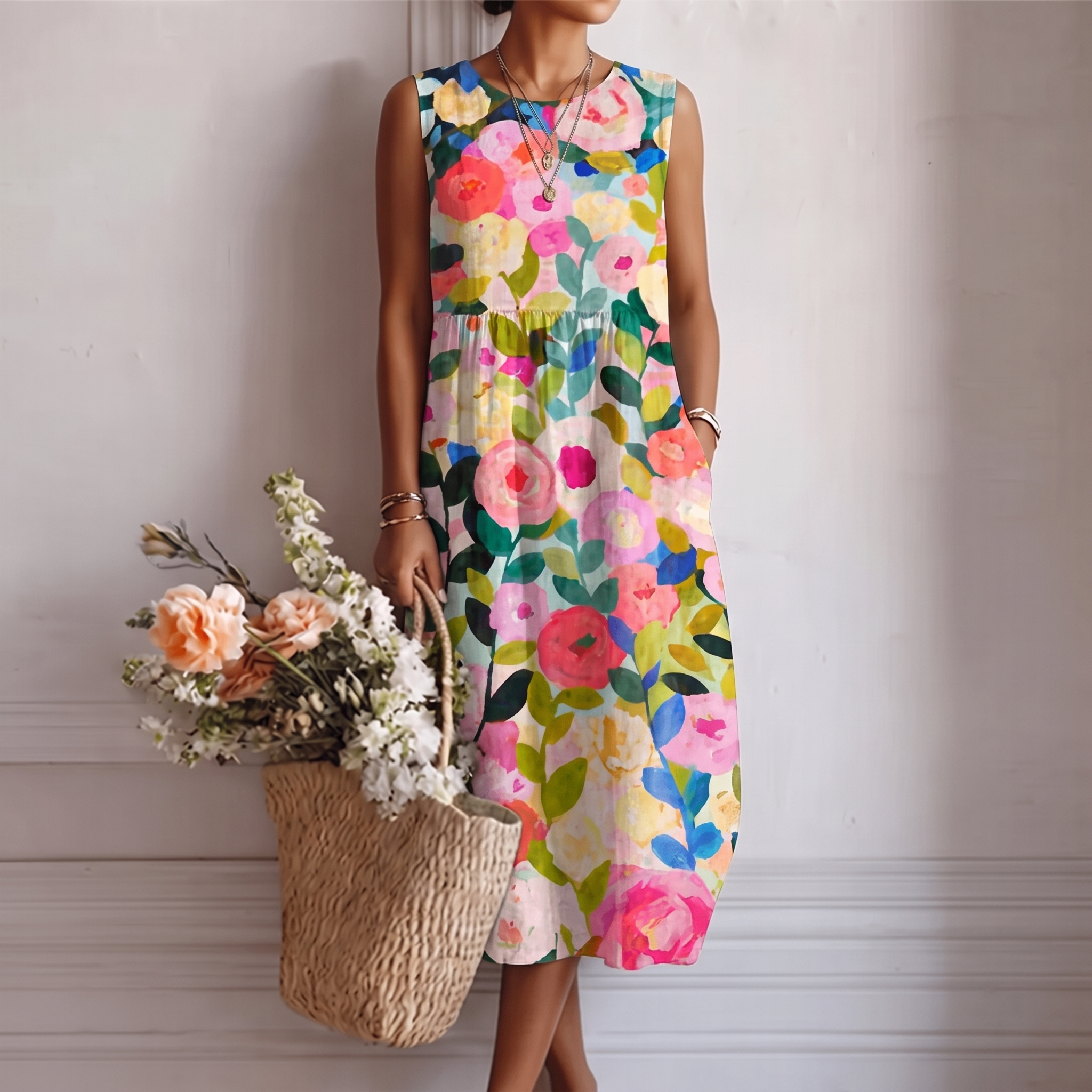 MARCO & BIANCA MILANO | ABITO MIDI FLOREALE QUOTIDIANO DONNA