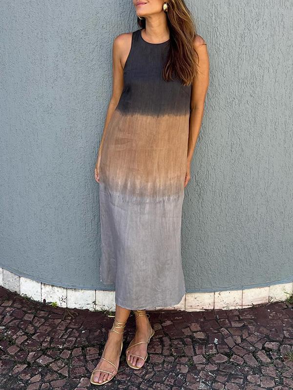 MARCO & BIANCA MILANO | MARÍA ABITO MAXI FLUIDO SFUMATURA ELEGANTE DONNA
