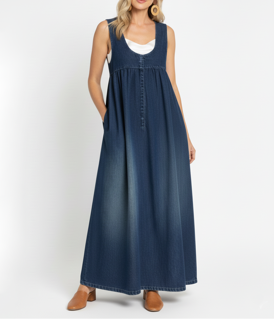 MARCO & BIANCA MILANO | KAREN VESTITO LUNGO IN DENIM VINTAGE DONNA