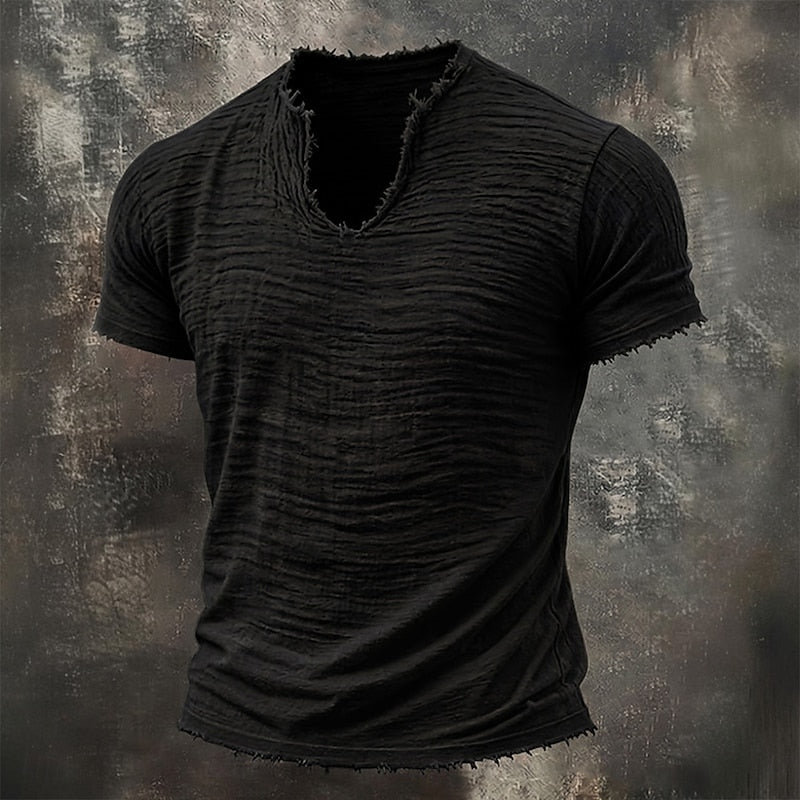 MARCO & BIANCA MILANO | T-SHIRT VINTAGE CON SCOLLO A V UOMO