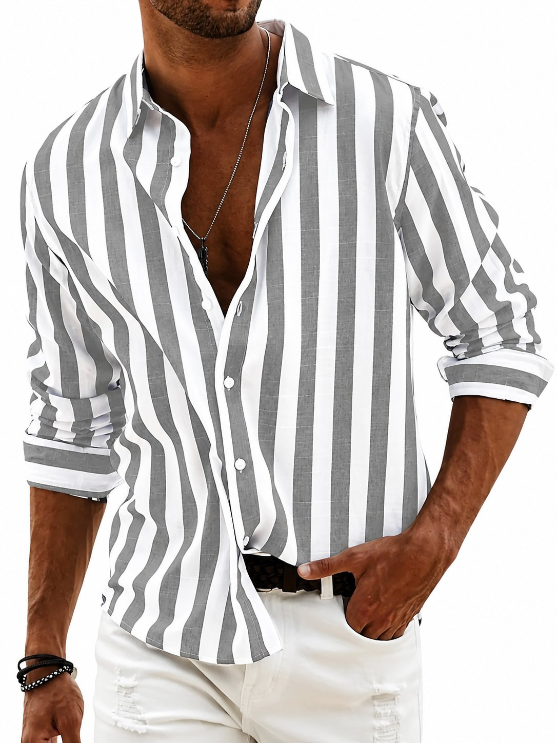 MARCO & BIANCA MILANO | CAMICIA RIVIERA A RIGHE