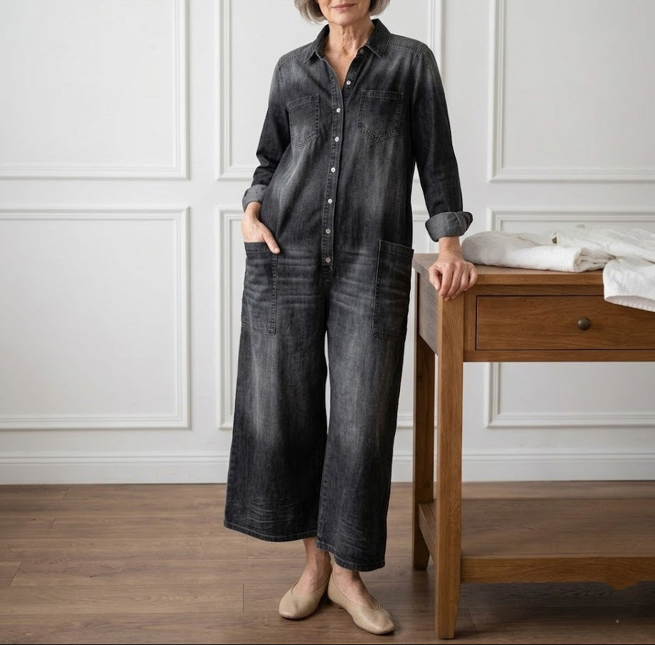 MARCO & BIANCA MILANO | DIANA TUTA IN DENIM VINTAGE CON BOTTONI DONNA