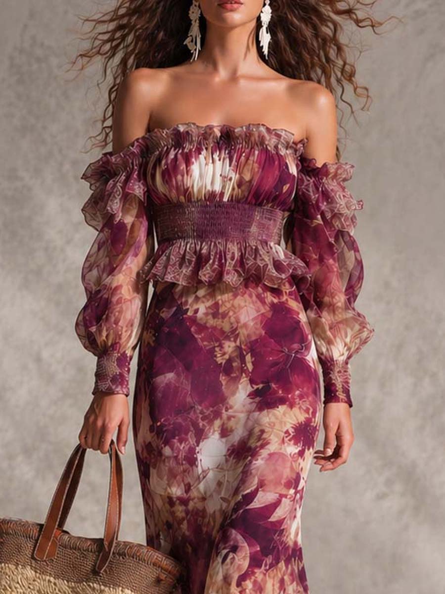 MARCO & BIANCA MILANO | ABITO MAXI ROSA CON SPALLE SCOPERTE DONNA