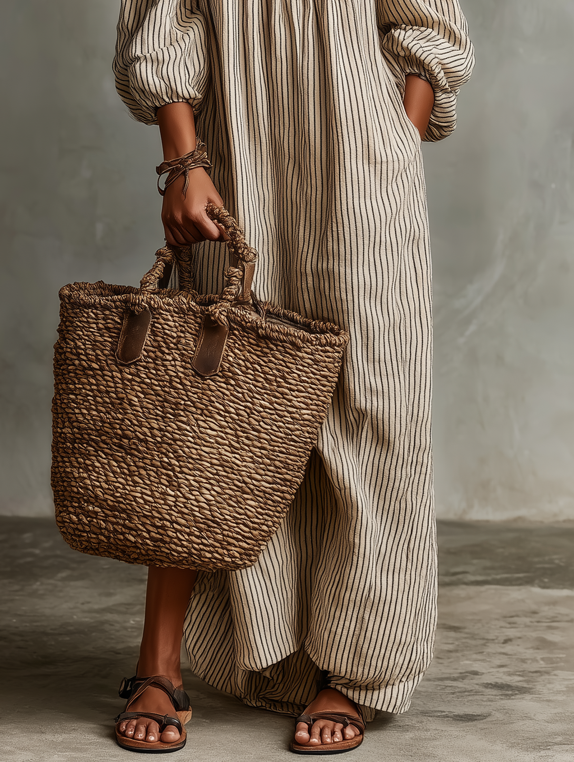 MARCO & BIANCA MILANO | CARMEN ABITO LUNGO IN COTONE E LINO OFF-SHOULDER DONNA