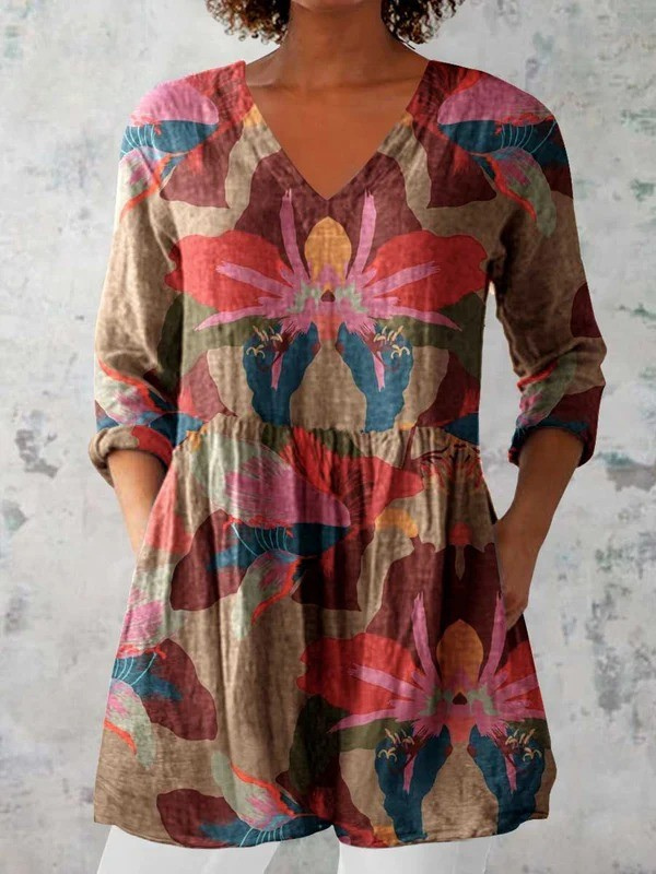 Sarah | Blusa lunga con scollo a V